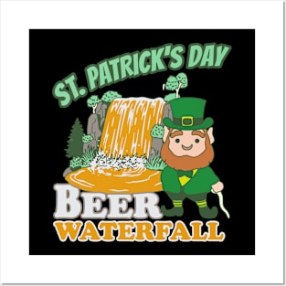 St Patricks Day Beer Waterfall Posters and Art